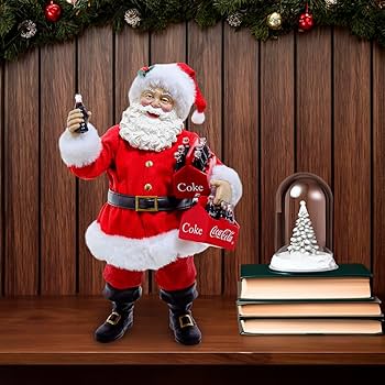 Amazon.co.jp: Kurt Adler 10.5インチ コカ・コーラ サンタ 6個パック